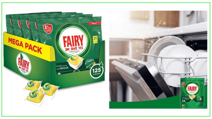 Limpia tu vajilla con las cápsulas Fairy Original Todo en 1, un éxito en Amazon con 8.000 valoraciones