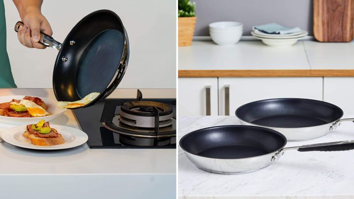 Cocina con este juego de sartenes antiadherentes que suma más de 3.000 valoraciones