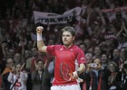 Un seguro Wawrinka pudo con un Tsonga muy tensionado