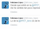 Feliciano gana, increpa a dos espectadores y atiza a la RFET