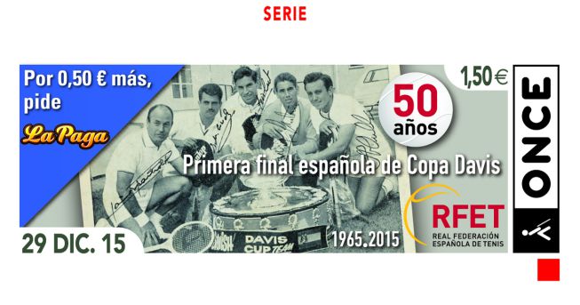 La ONCE conmemora la primera final de Copa Davis de España