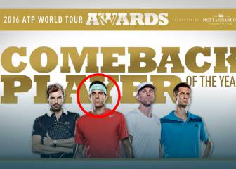 Del Potro, que subió ¡1.000 puestos!, 'Regreso del año'