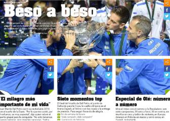 Los medios celebran la primera Copa Davis de Argentina