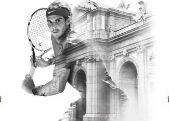 Nadal y Garbiñe, imagen en las calles del Mutua Madrid Open