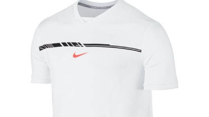 Rafa Nadal lucirá esta camiseta blanca de Nike durante el Abierto de Australia.