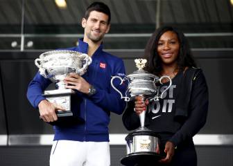 Djokovic y Serena lideran las apuestas del Open de Australia