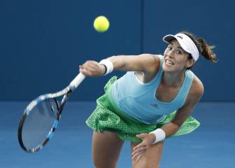 Muguruza: blindaje físico y músculo para volver a volar