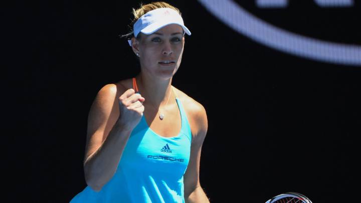 Angelique Kerber celebra su victoria ante Karolina Pliskova en el Australia Open.
