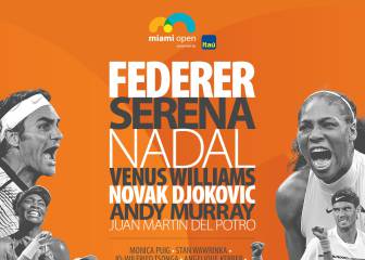 Nadal, Federer, Djokovic... las grandes raquetas irán a Miami