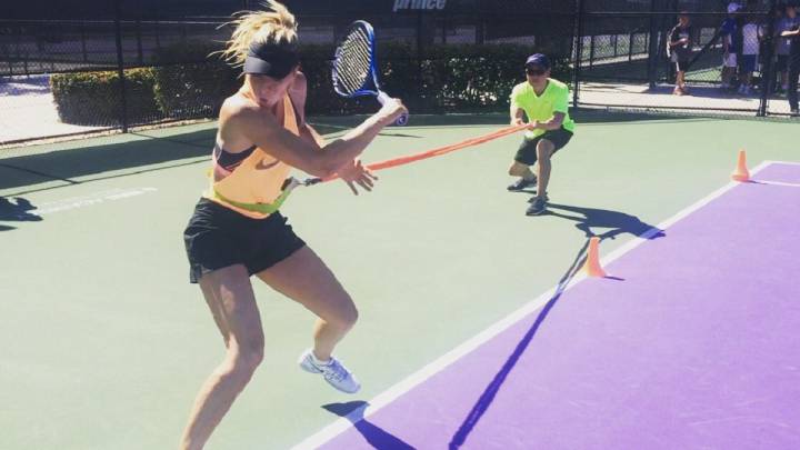 Maria Sharapova mostró en las redes sociales cómo marchan sus entrenamientos para volver al circuito WTA tras su sanción por su positivo por meldonium.