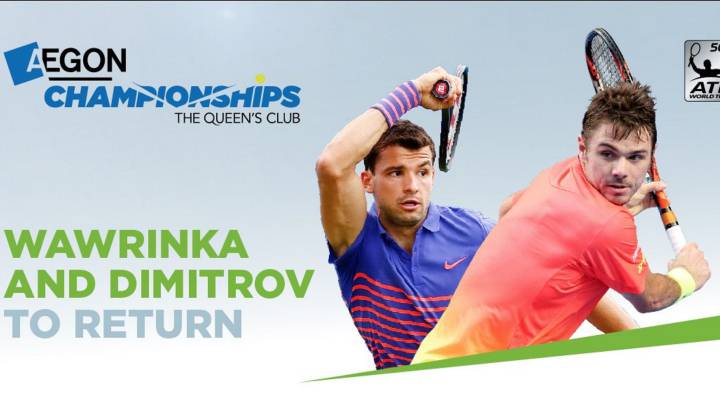 Wawrinka y Dimitrov estarán con Nadal y Murray en Queen's