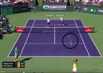 Nadal pierde en dobles, pero se divierte lanzando la raqueta