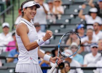 Muguruza recupera la calma, gana a Zhang y pisa octavos