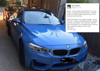 Kyrgios pone en venta su primer coche 