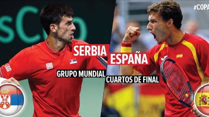 Novak Djokovic y Pablo Carreño liderarán a Serbia y España en los cuartos de final de Copa Davis.