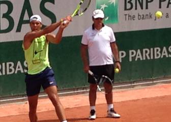 Nadal y Thiem se entrenan pista con pista y con mucho calor