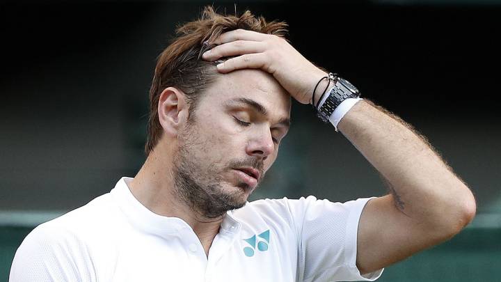 Stan Wawrinka tras perder hoy en Wimbledon ante Medvedev