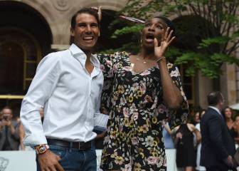 Nadal y Venus Williams acaban por los suelos en un acto del US Open