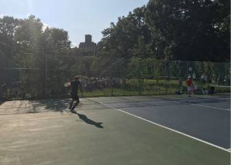 Federer entrena para el US Open... ¡en pleno Central Park!