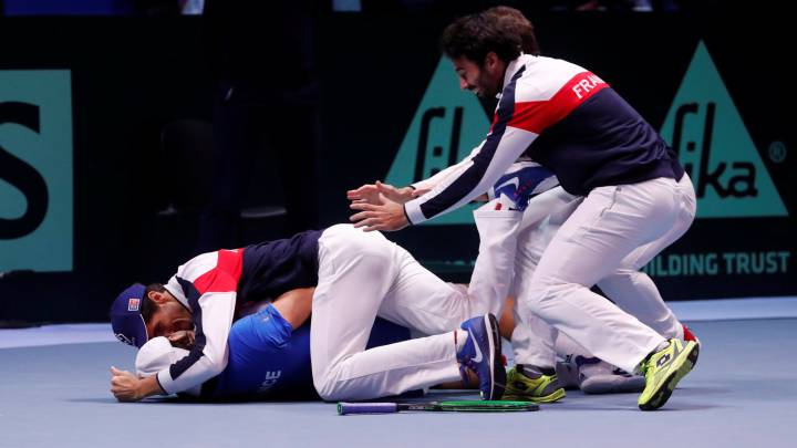 Francia tras ganar la Davis 2017