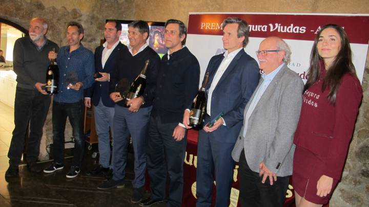 Jaume Pujol-Galcerán, Jordi Arrese, Albert Costa, Toni Nadal, Diego Jiménez (Segura Viudas), Carles Costa y   Manel Serras (presidente APT).