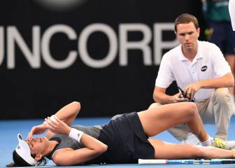 Muguruza se retira en un duro debut ante la serbia Krunic