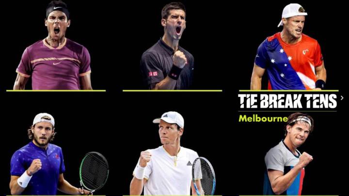 Nick Kyrgios, Rafa Nadal, Novak Djokovic, Lleyton Hewitt, Stan Wawrinka, Lucas Pouille, Tomas Berdych y Dominic Thiem serán los protagonistas del Tie Brek Tens en Melbourne.