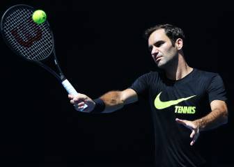 Roger Federer ya prepara el Open de Australia en Melbourne