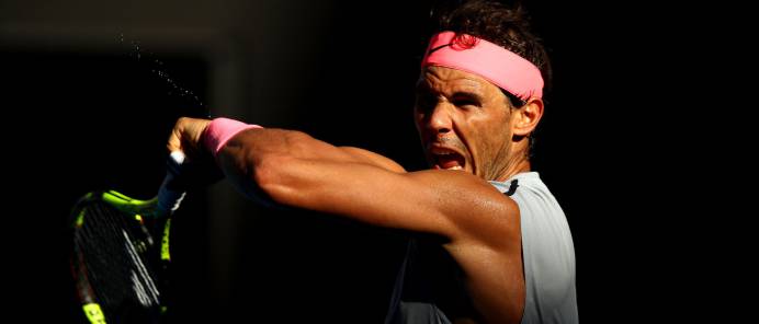 Rafa Nadal, contra Leo Mayer.