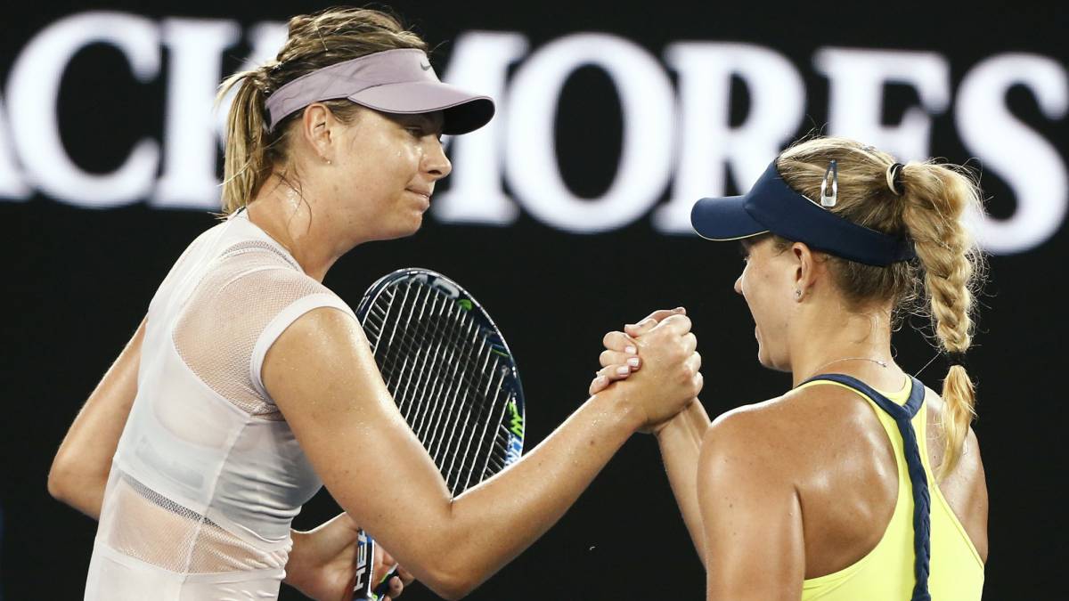 Maria Sharapova y Angelique Kerber.