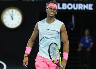 Así luchó Nadal lesionado contra Cilic en Australia