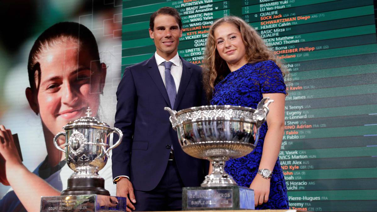 Rafa Nadal y Jelena Ostapenko.