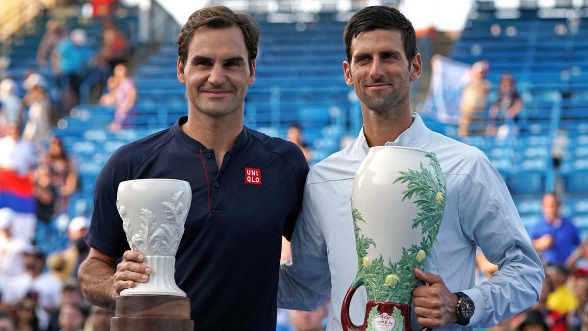 Roger Federer y Novak Djokovic.