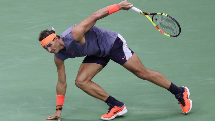 Rafa Nadal, durante su partido ante Juan Martín del Potro en las semifinales del US Open 2018.
