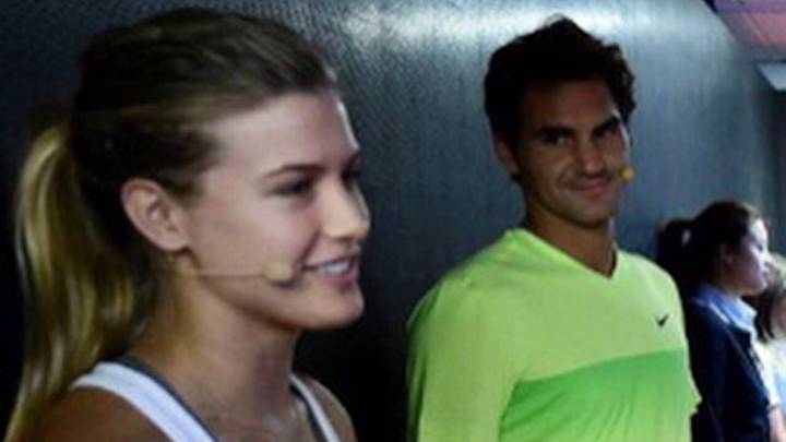 eugenie Bouchard y Roger Federer