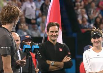 La honesta frase de Zverev a Federer que sacó risas