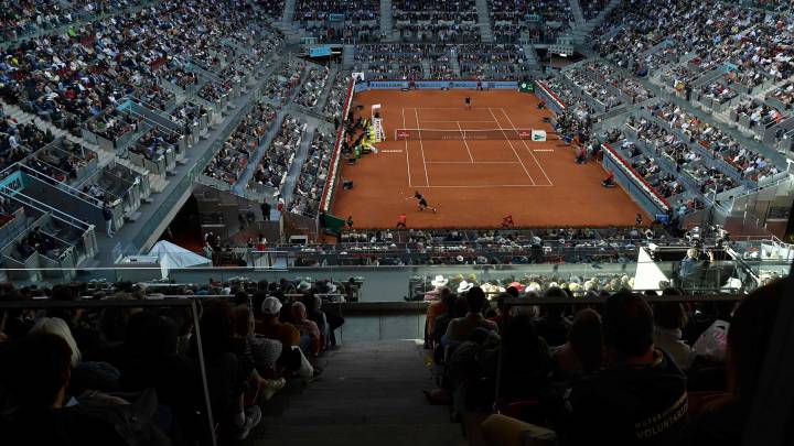 Imagen de la Caja Mágica durante la final del Mutua Madrid Open 2018.