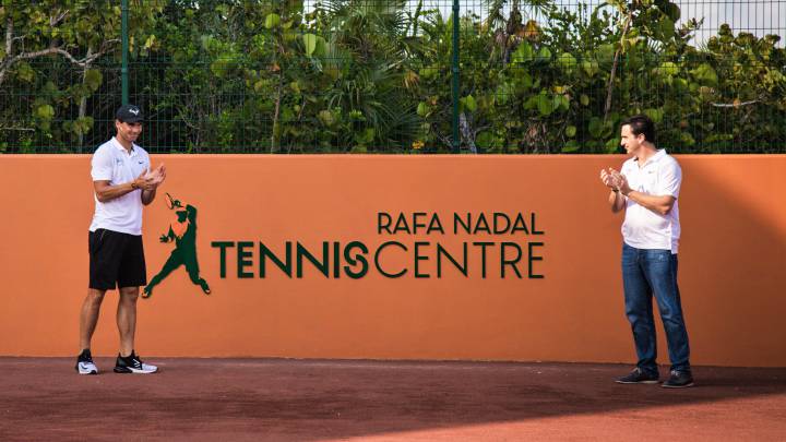 Rafa Nadal y Abel Matutes inauguran oficialmente el Rafa Nadal  Tennis Centre en Costa Mujeres, México.