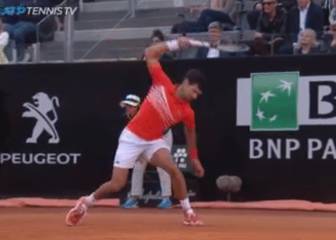 Djokovic gives the clay a battering as Nadal wins
