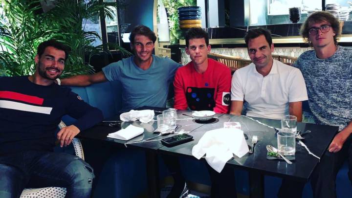 Fognini, Nadal, Thiem, Federer y Zverev