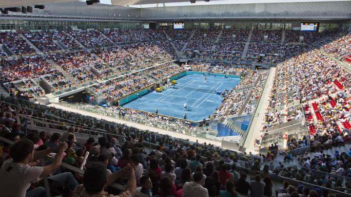 Imagen de la Caja Mágica durante el partido entre Rafa Nadal y Nikolay Daydenko del Mutua Madrid Open 2012.