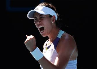 La victoria de Muguruza sobre Halep en imágenes