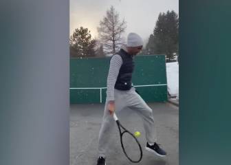 El juego de Federer en su jardín en medio de una nevada