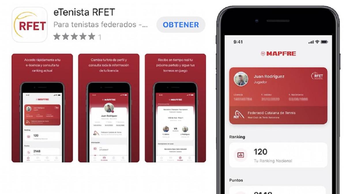 La RFET lanza la aplicación ETenista que permite llevar la licencia en