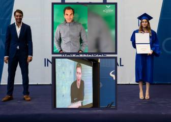 Federer y Sharapova felicitan a los graduados de Nadal