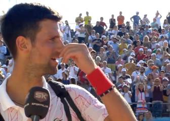 Djokovic colapsa después de volver a jugar ante 4 mil fans: ¡apenas podía hablar!