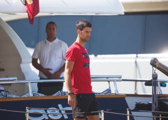 Novak Djokovic se felicita por la celebración del US Open