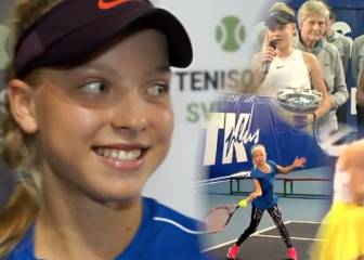 Una estrella de 13 años en la pista: así es Fruhvirtova, la última sensación mundial del tenis