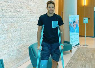 Del Potro avanza en su recuperación y pisa la pista