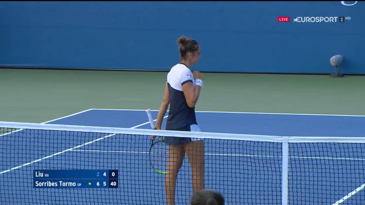 Sara Sorribes gana con precisión su primer partido de US Open